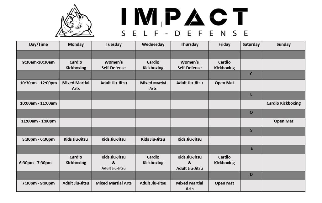Schedule Your Self Defense Classes